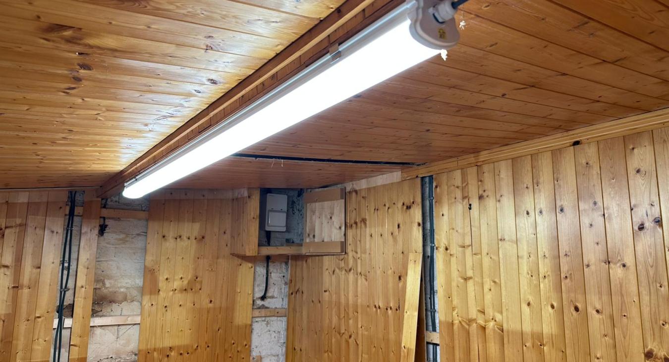 Garage lighting & electrics in Bedford 