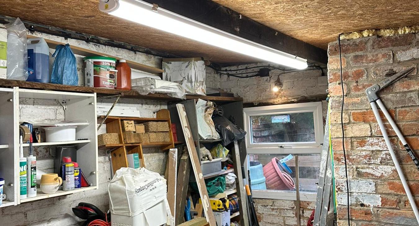 Garage lighting & electrics in Bedford 