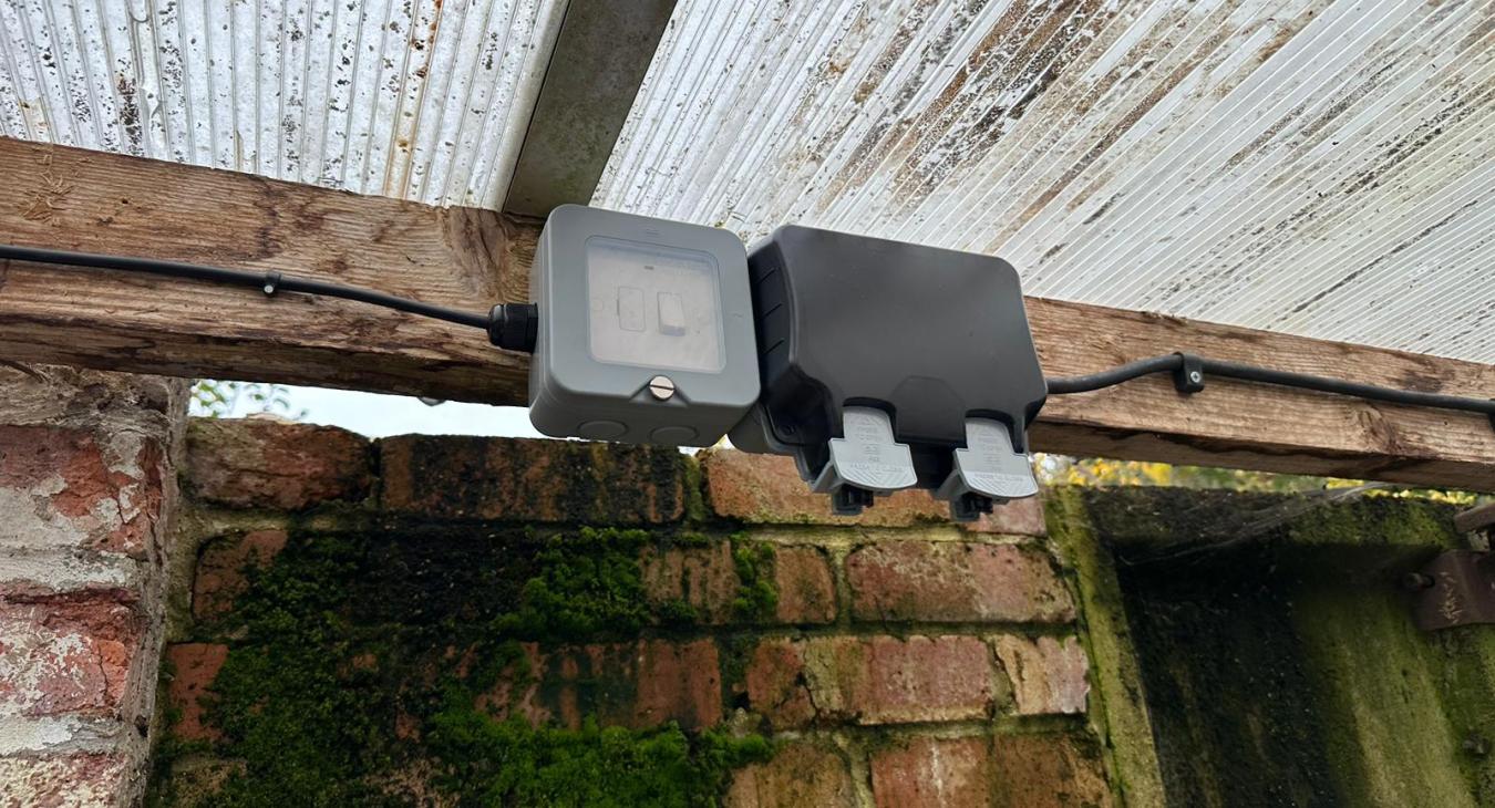 Outdoor socket installed in Bedford