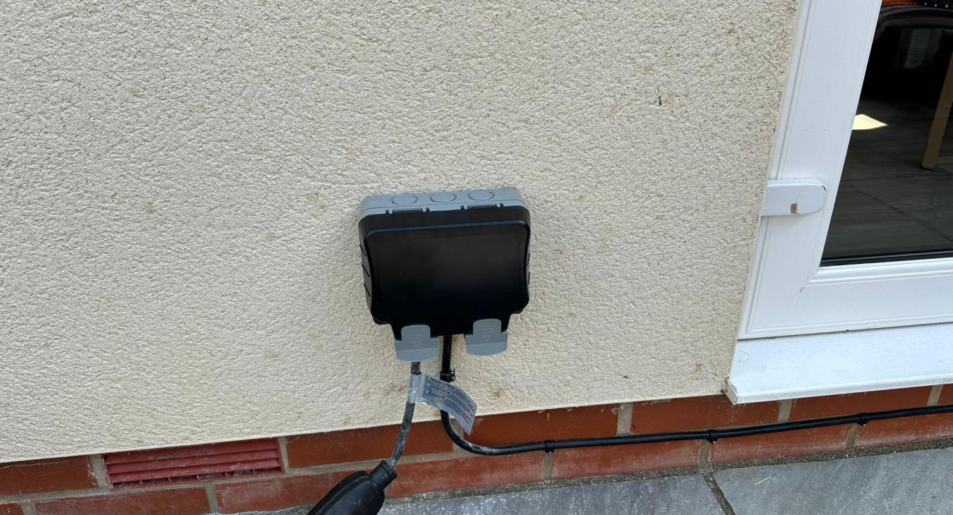 Outdoor Socket Installation in Bromham by NRG Electrical Services